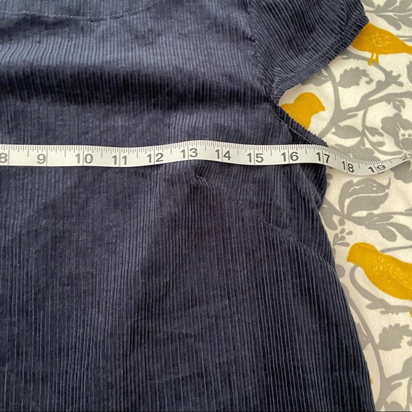 Anthropologie Maeve Navy Tessa Corduroy Flounce Dress EUC Size 2 - Picture 2 of 6
